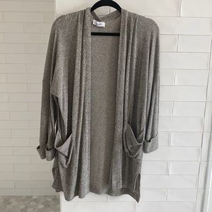 Grey sweater jacket